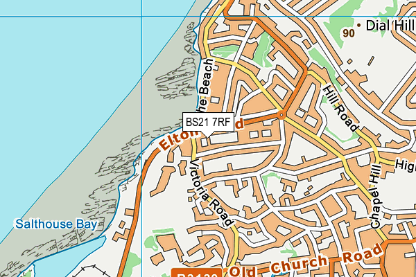 BS21 7RF map - OS VectorMap District (Ordnance Survey)