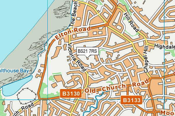 BS21 7RS map - OS VectorMap District (Ordnance Survey)