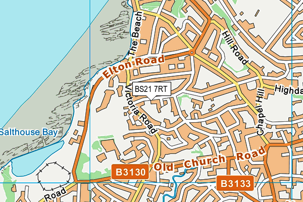 BS21 7RT map - OS VectorMap District (Ordnance Survey)
