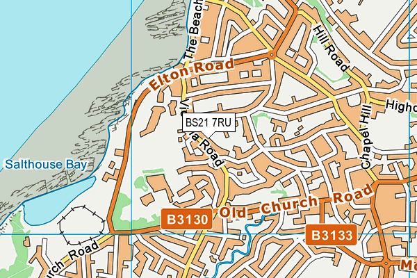 BS21 7RU map - OS VectorMap District (Ordnance Survey)