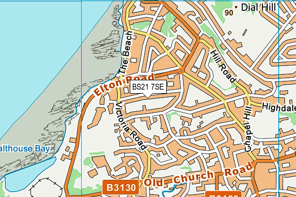 BS21 7SE map - OS VectorMap District (Ordnance Survey)