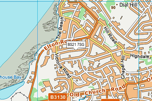 BS21 7SG map - OS VectorMap District (Ordnance Survey)