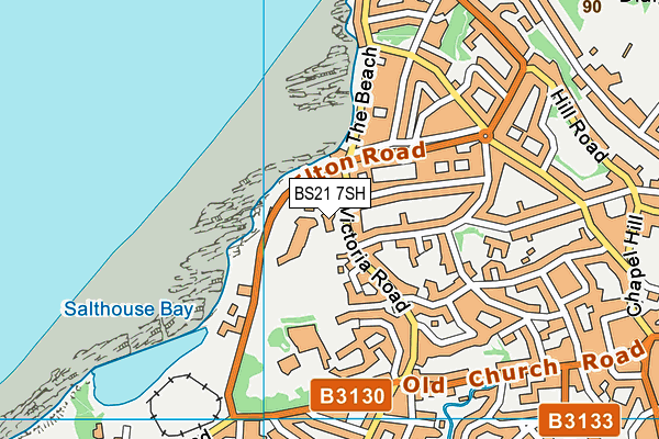 BS21 7SH map - OS VectorMap District (Ordnance Survey)