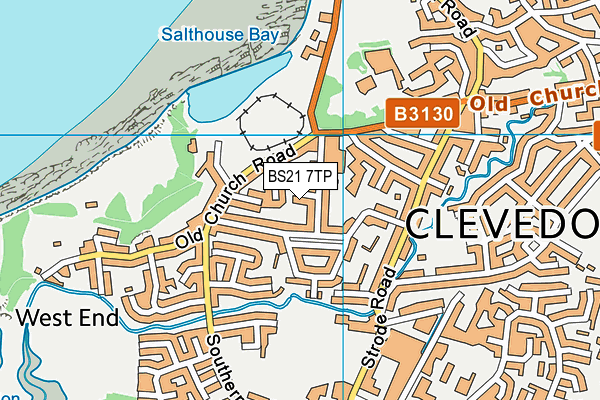 BS21 7TP map - OS VectorMap District (Ordnance Survey)
