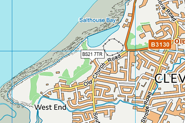 BS21 7TR map - OS VectorMap District (Ordnance Survey)