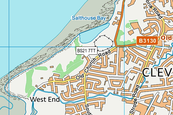 BS21 7TT map - OS VectorMap District (Ordnance Survey)