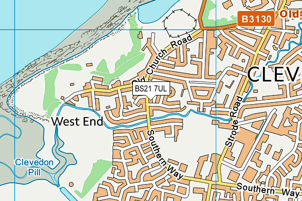 BS21 7UL map - OS VectorMap District (Ordnance Survey)
