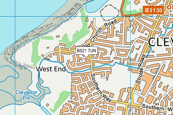 BS21 7UN map - OS VectorMap District (Ordnance Survey)