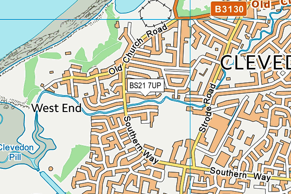 BS21 7UP map - OS VectorMap District (Ordnance Survey)
