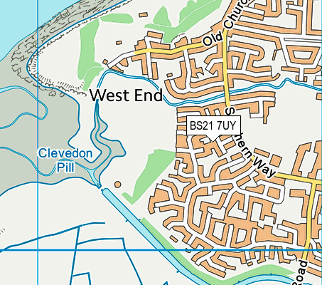 BS21 7UY map - OS VectorMap District (Ordnance Survey)