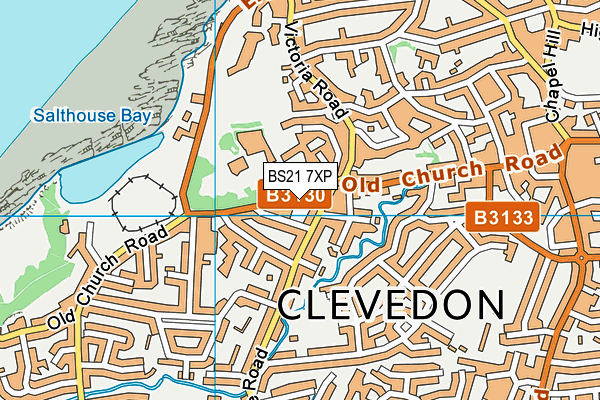 BS21 7XP map - OS VectorMap District (Ordnance Survey)