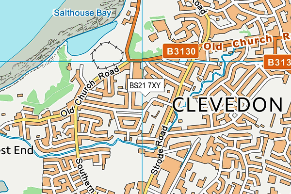 BS21 7XY map - OS VectorMap District (Ordnance Survey)