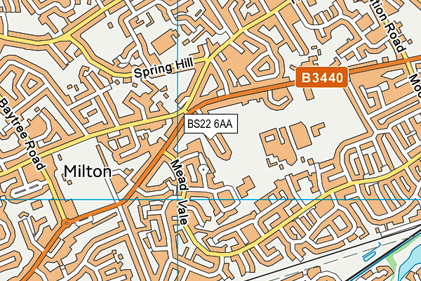 BS22 6AA map - OS VectorMap District (Ordnance Survey)