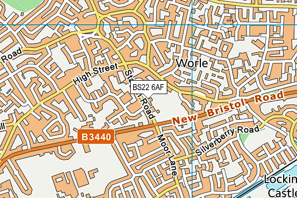 BS22 6AF map - OS VectorMap District (Ordnance Survey)