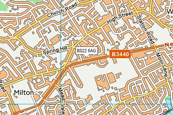 BS22 6AG map - OS VectorMap District (Ordnance Survey)