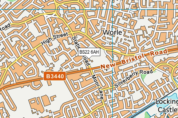 BS22 6AH map - OS VectorMap District (Ordnance Survey)