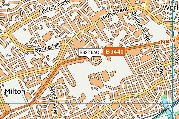Worle Centre map (BS22 6AQ) - OS VectorMap District (Ordnance Survey)