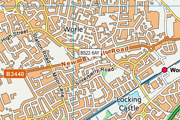 BS22 6AY map - OS VectorMap District (Ordnance Survey)