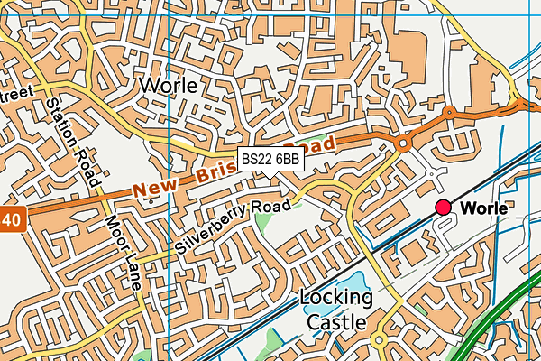 BS22 6BB map - OS VectorMap District (Ordnance Survey)