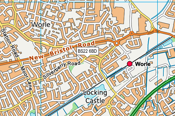 BS22 6BD map - OS VectorMap District (Ordnance Survey)