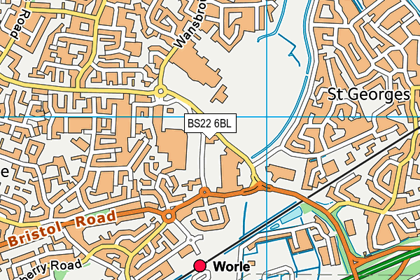 BS22 6BL map - OS VectorMap District (Ordnance Survey)