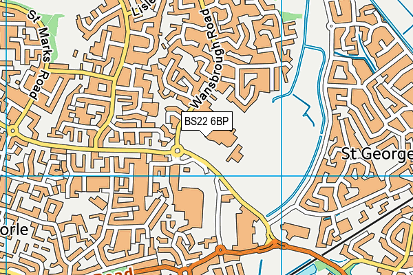 BS22 6BP map - OS VectorMap District (Ordnance Survey)