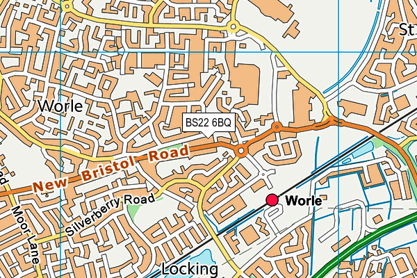 BS22 6BQ map - OS VectorMap District (Ordnance Survey)