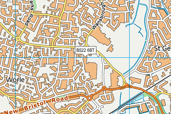 BS22 6BT map - OS VectorMap District (Ordnance Survey)