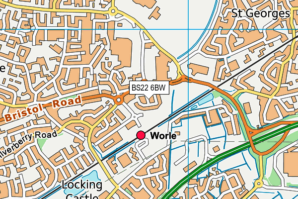 BS22 6BW map - OS VectorMap District (Ordnance Survey)