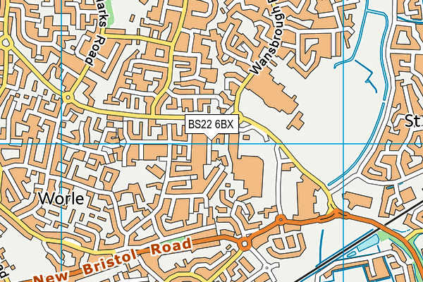 BS22 6BX map - OS VectorMap District (Ordnance Survey)