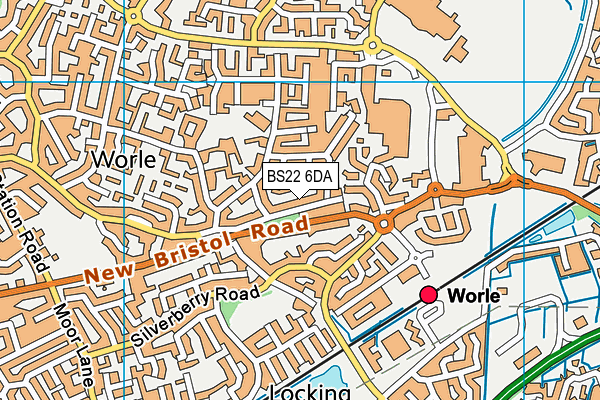 BS22 6DA map - OS VectorMap District (Ordnance Survey)