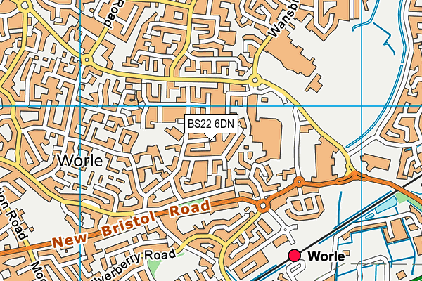 BS22 6DN map - OS VectorMap District (Ordnance Survey)