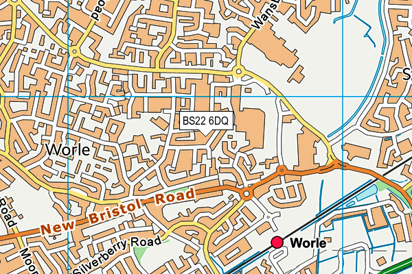 BS22 6DQ map - OS VectorMap District (Ordnance Survey)