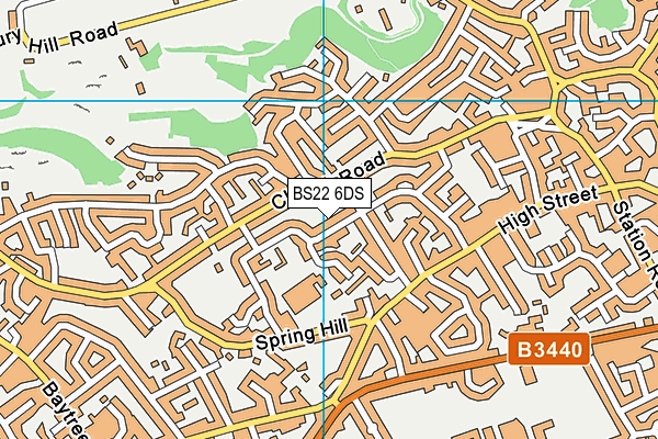 BS22 6DS map - OS VectorMap District (Ordnance Survey)
