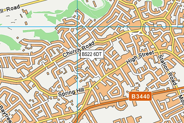 BS22 6DT map - OS VectorMap District (Ordnance Survey)