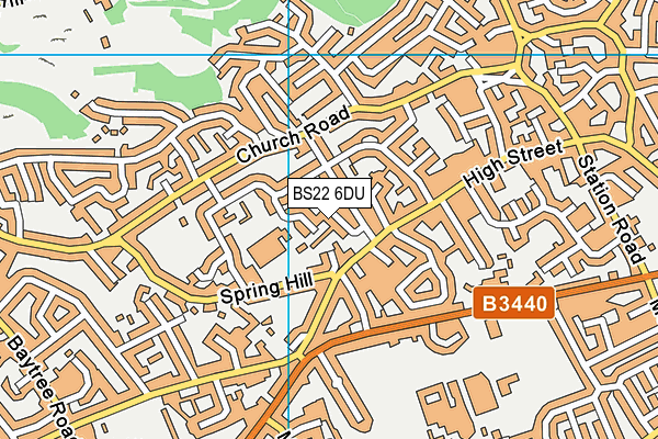BS22 6DU map - OS VectorMap District (Ordnance Survey)