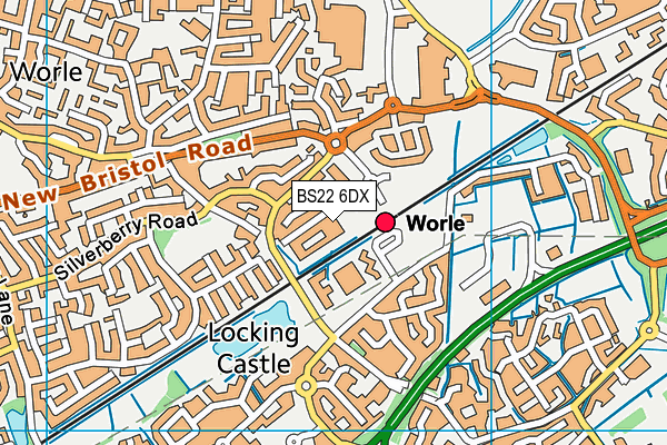 BS22 6DX map - OS VectorMap District (Ordnance Survey)