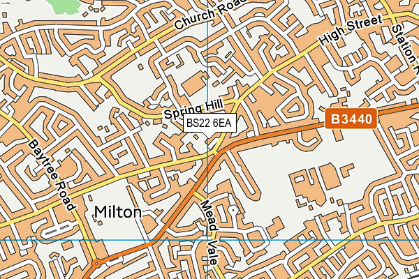 BS22 6EA map - OS VectorMap District (Ordnance Survey)