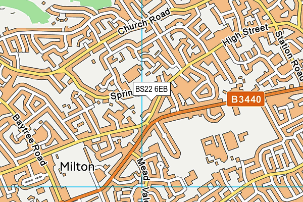 BS22 6EB map - OS VectorMap District (Ordnance Survey)
