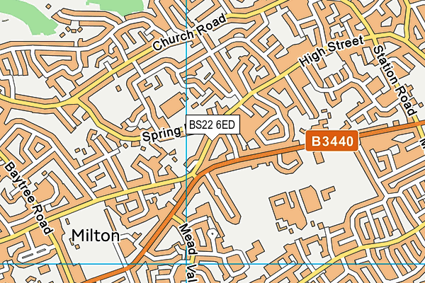 BS22 6ED map - OS VectorMap District (Ordnance Survey)