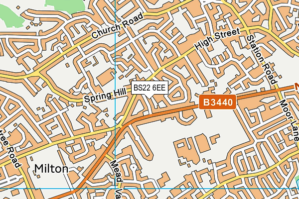 BS22 6EE map - OS VectorMap District (Ordnance Survey)