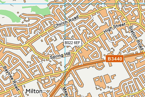 BS22 6EF map - OS VectorMap District (Ordnance Survey)