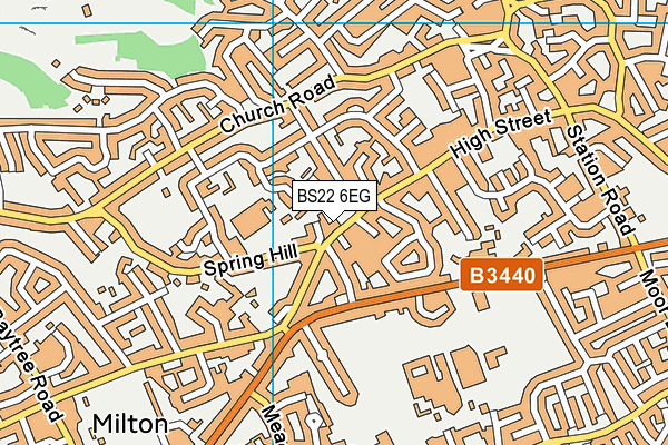 BS22 6EG map - OS VectorMap District (Ordnance Survey)