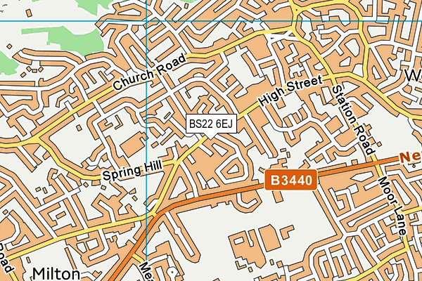 BS22 6EJ map - OS VectorMap District (Ordnance Survey)