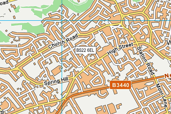 BS22 6EL map - OS VectorMap District (Ordnance Survey)