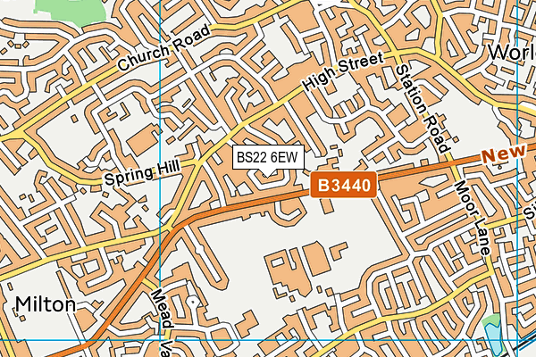 BS22 6EW map - OS VectorMap District (Ordnance Survey)