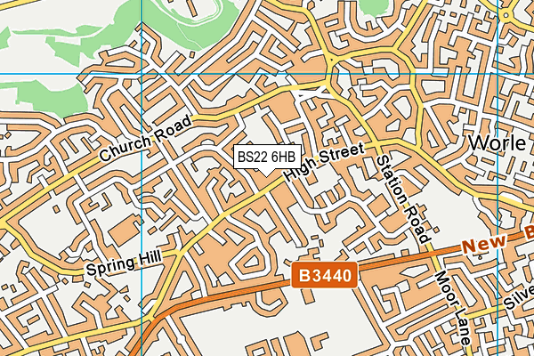 BS22 6HB map - OS VectorMap District (Ordnance Survey)