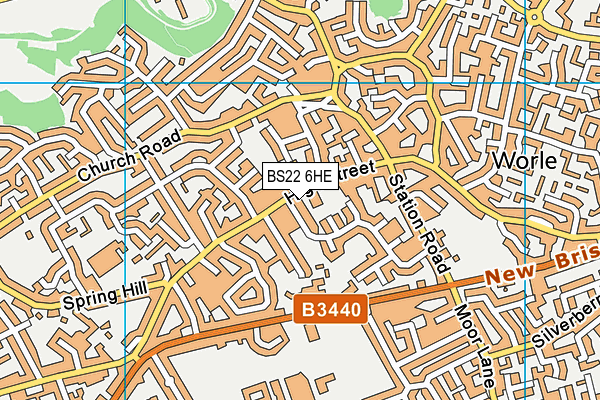 BS22 6HE map - OS VectorMap District (Ordnance Survey)