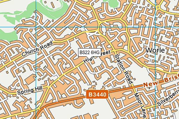 BS22 6HG map - OS VectorMap District (Ordnance Survey)