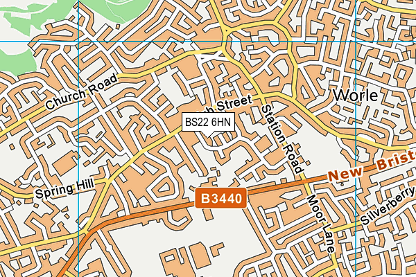 BS22 6HN map - OS VectorMap District (Ordnance Survey)